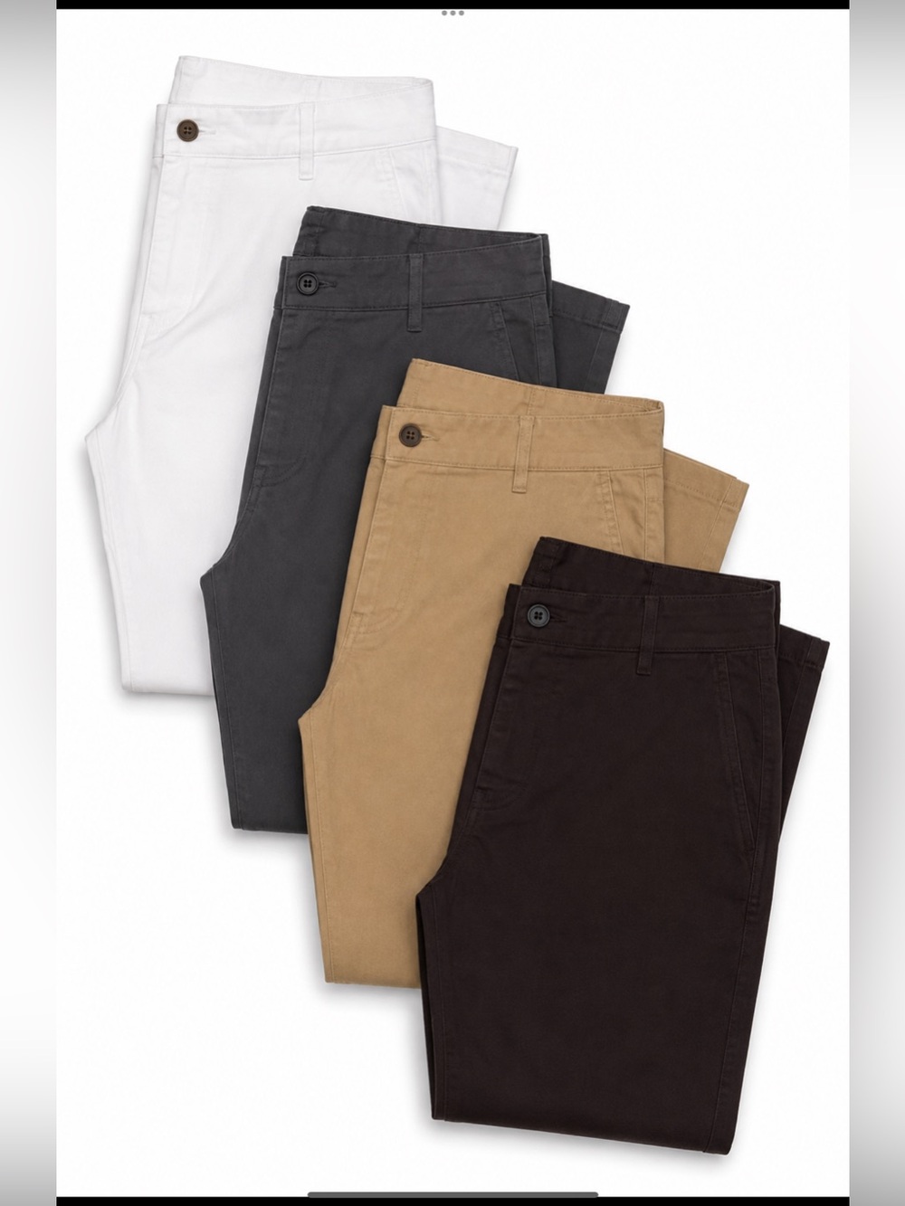 (4) Pairs- Joseph Abboud Chino Pants - White, Gray, Brown, British Khaki, 40x32